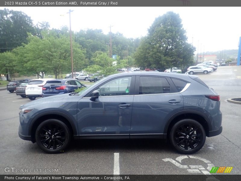 Polymetal Gray / Red 2023 Mazda CX-5 S Carbon Edition AWD