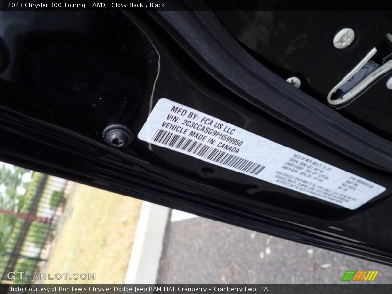 Gloss Black / Black 2023 Chrysler 300 Touring L AWD