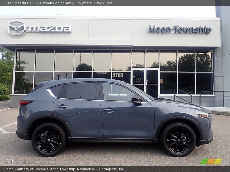 Polymetal Gray / Red 2023 Mazda CX-5 S Carbon Edition AWD