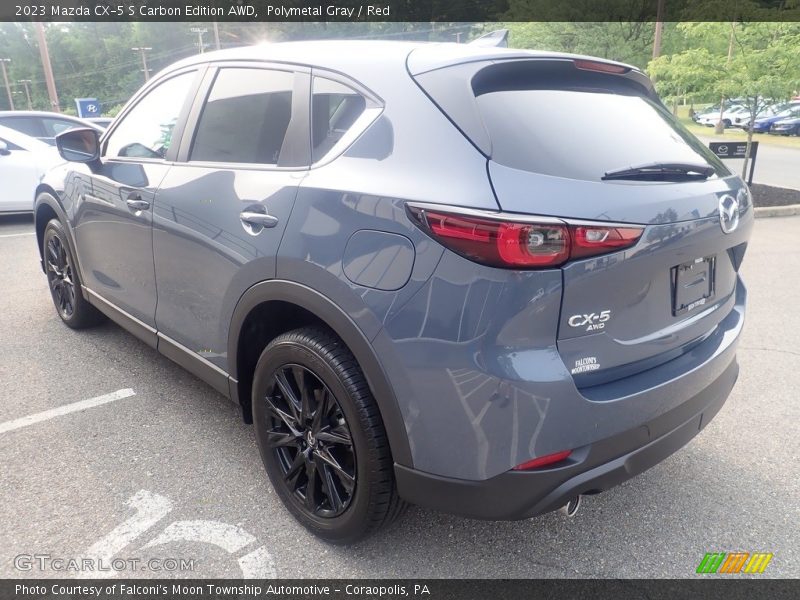Polymetal Gray / Red 2023 Mazda CX-5 S Carbon Edition AWD