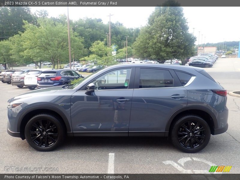 Polymetal Gray / Red 2023 Mazda CX-5 S Carbon Edition AWD