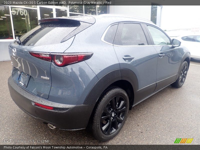 Polymetal Gray Metallic / Red 2023 Mazda CX-30 S Carbon Edition AWD