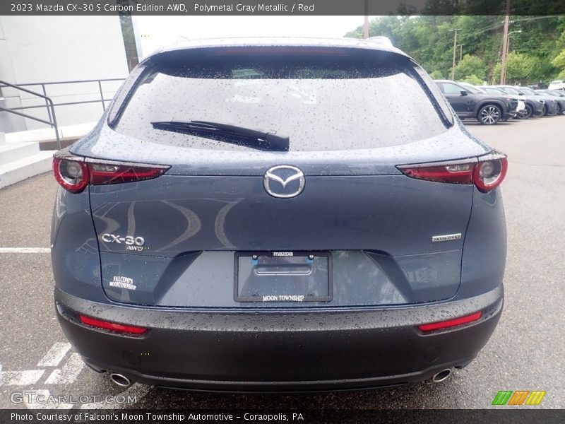 Polymetal Gray Metallic / Red 2023 Mazda CX-30 S Carbon Edition AWD
