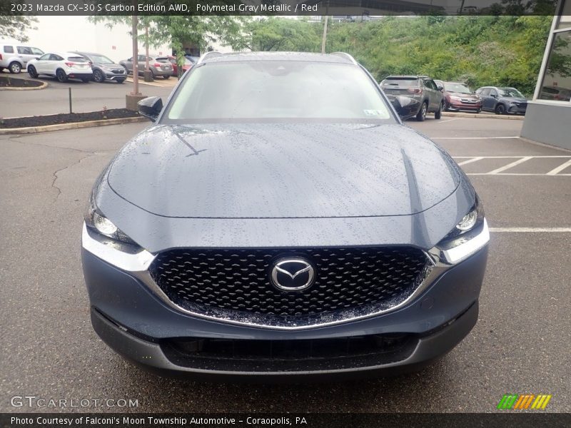 Polymetal Gray Metallic / Red 2023 Mazda CX-30 S Carbon Edition AWD