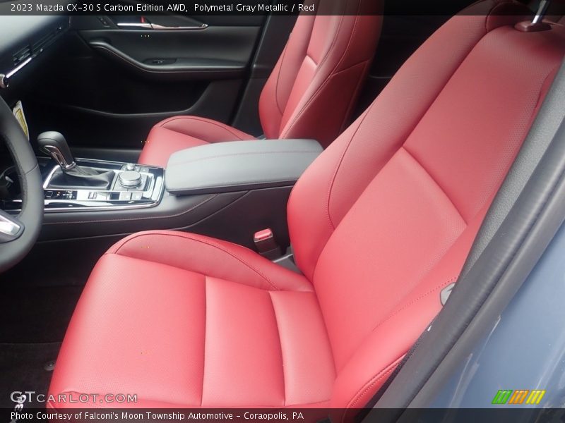 Polymetal Gray Metallic / Red 2023 Mazda CX-30 S Carbon Edition AWD