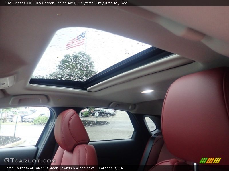 Polymetal Gray Metallic / Red 2023 Mazda CX-30 S Carbon Edition AWD