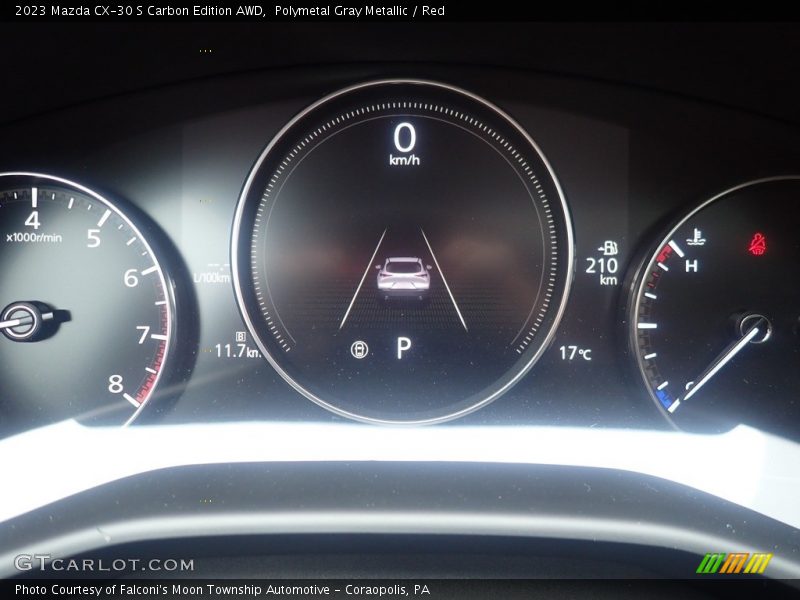 Polymetal Gray Metallic / Red 2023 Mazda CX-30 S Carbon Edition AWD