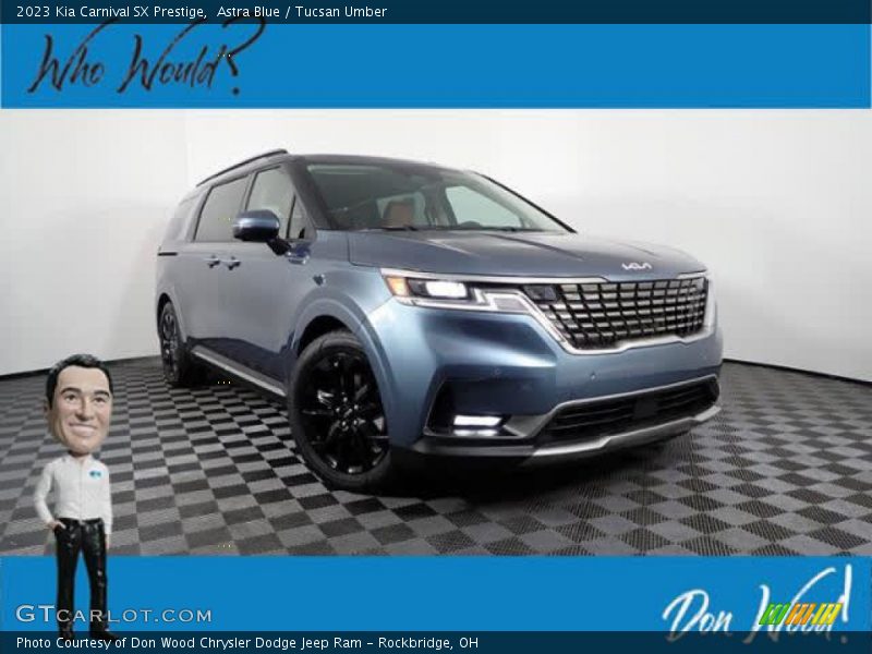 Astra Blue / Tucsan Umber 2023 Kia Carnival SX Prestige