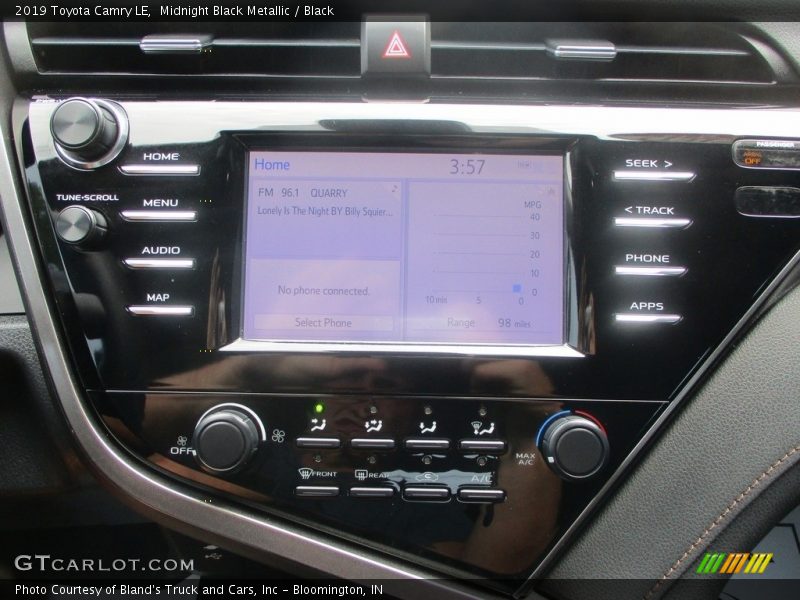 Midnight Black Metallic / Black 2019 Toyota Camry LE