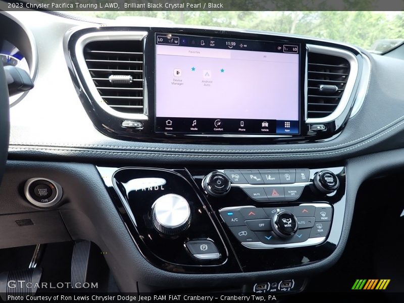 Brilliant Black Crystal Pearl / Black 2023 Chrysler Pacifica Touring L AWD