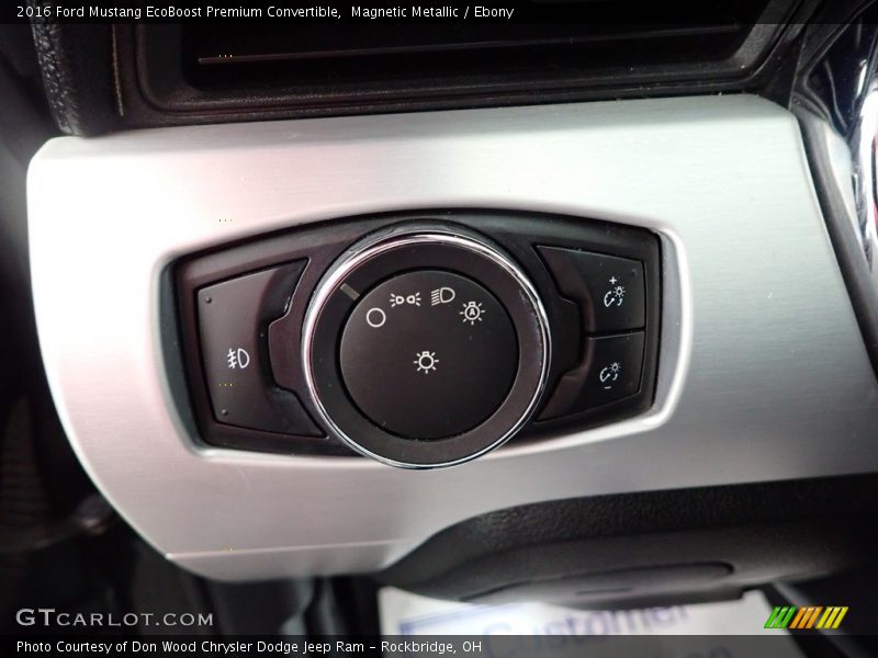 Magnetic Metallic / Ebony 2016 Ford Mustang EcoBoost Premium Convertible