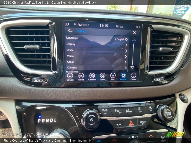 Ocean Blue Metallic / Alloy/Black 2020 Chrysler Pacifica Touring L