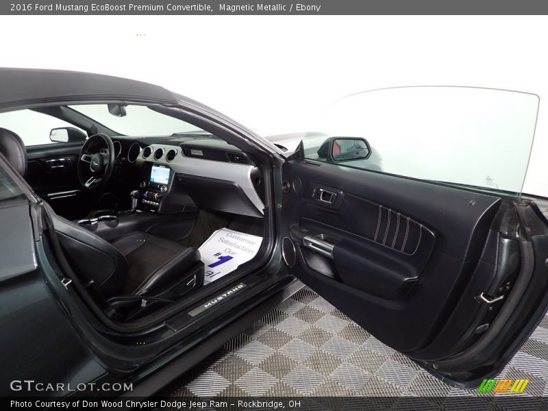Magnetic Metallic / Ebony 2016 Ford Mustang EcoBoost Premium Convertible