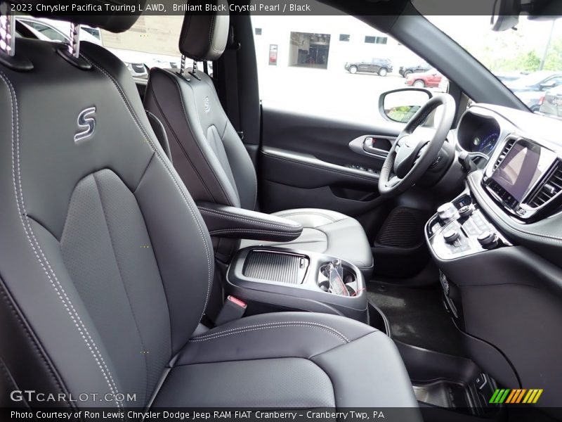 Brilliant Black Crystal Pearl / Black 2023 Chrysler Pacifica Touring L AWD