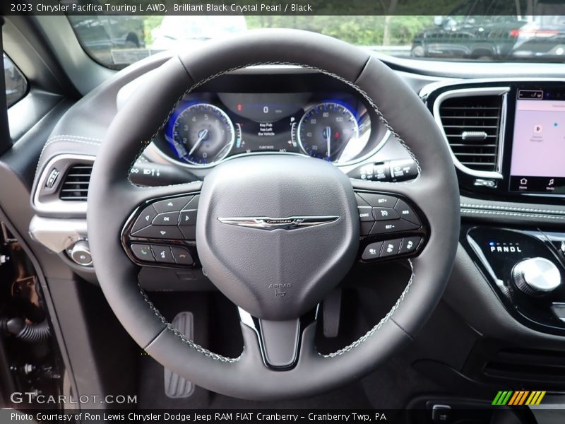 Brilliant Black Crystal Pearl / Black 2023 Chrysler Pacifica Touring L AWD