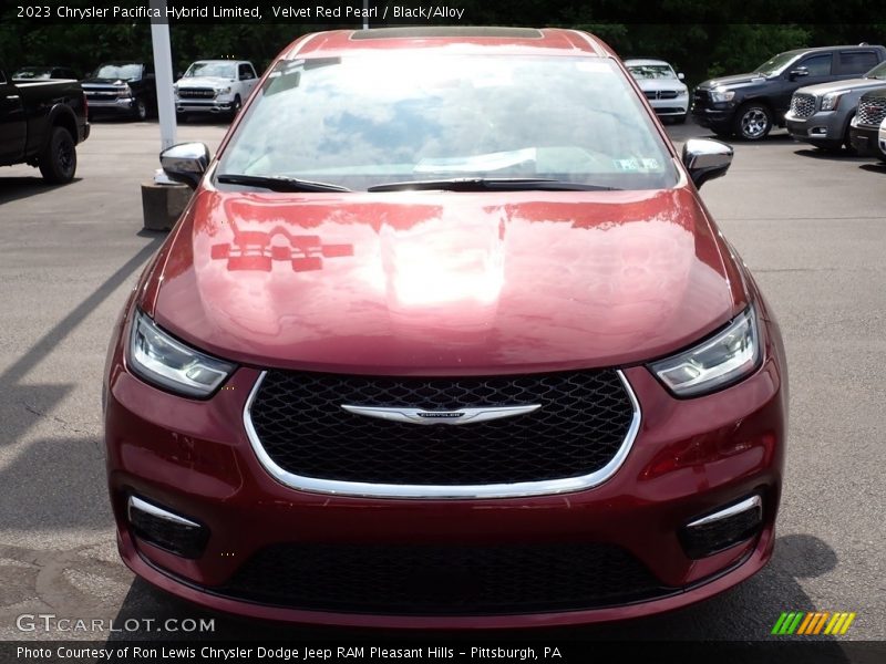 Velvet Red Pearl / Black/Alloy 2023 Chrysler Pacifica Hybrid Limited