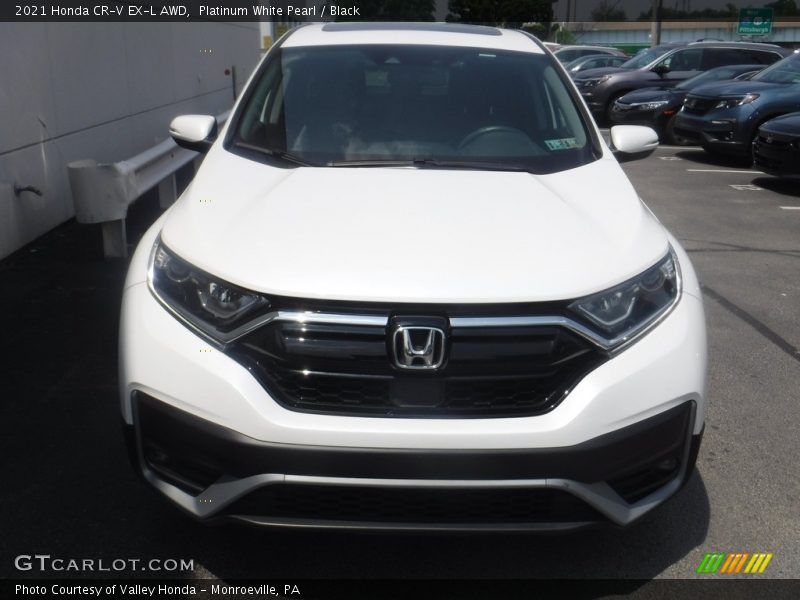 Platinum White Pearl / Black 2021 Honda CR-V EX-L AWD