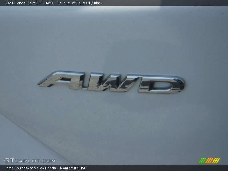 Platinum White Pearl / Black 2021 Honda CR-V EX-L AWD
