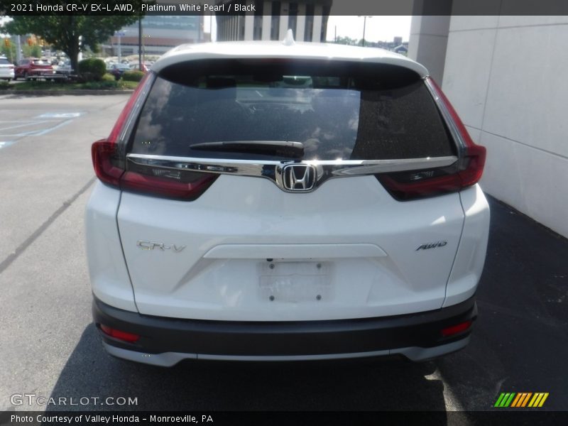 Platinum White Pearl / Black 2021 Honda CR-V EX-L AWD