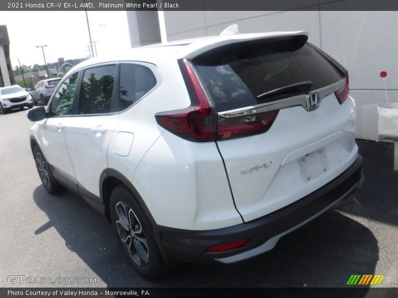 Platinum White Pearl / Black 2021 Honda CR-V EX-L AWD