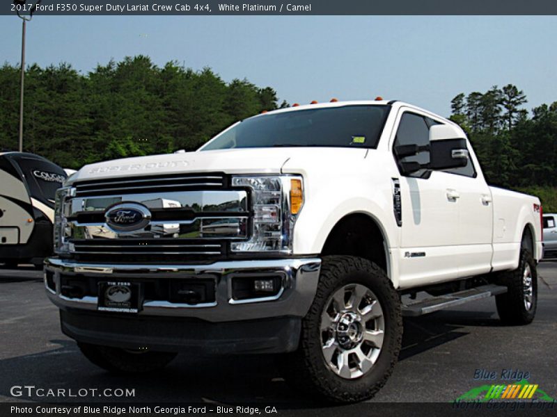 White Platinum / Camel 2017 Ford F350 Super Duty Lariat Crew Cab 4x4