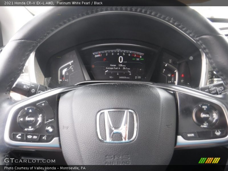 Platinum White Pearl / Black 2021 Honda CR-V EX-L AWD