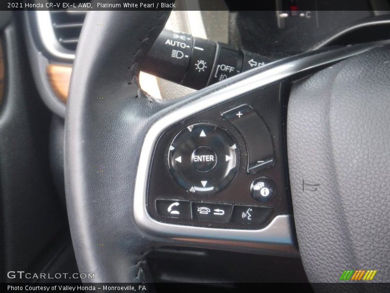Platinum White Pearl / Black 2021 Honda CR-V EX-L AWD