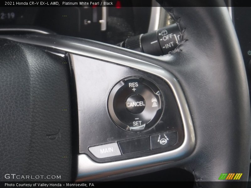 Platinum White Pearl / Black 2021 Honda CR-V EX-L AWD