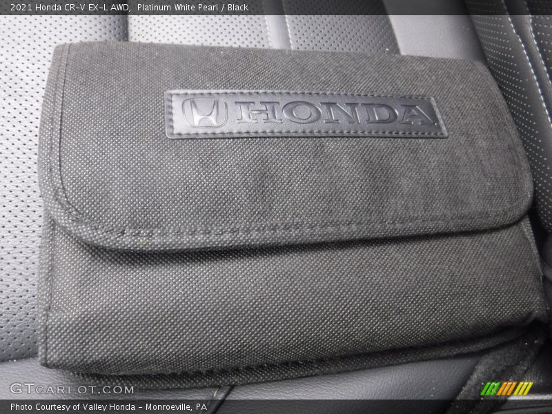 Platinum White Pearl / Black 2021 Honda CR-V EX-L AWD
