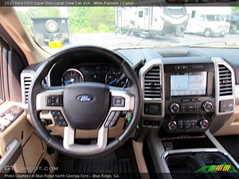 White Platinum / Camel 2017 Ford F350 Super Duty Lariat Crew Cab 4x4