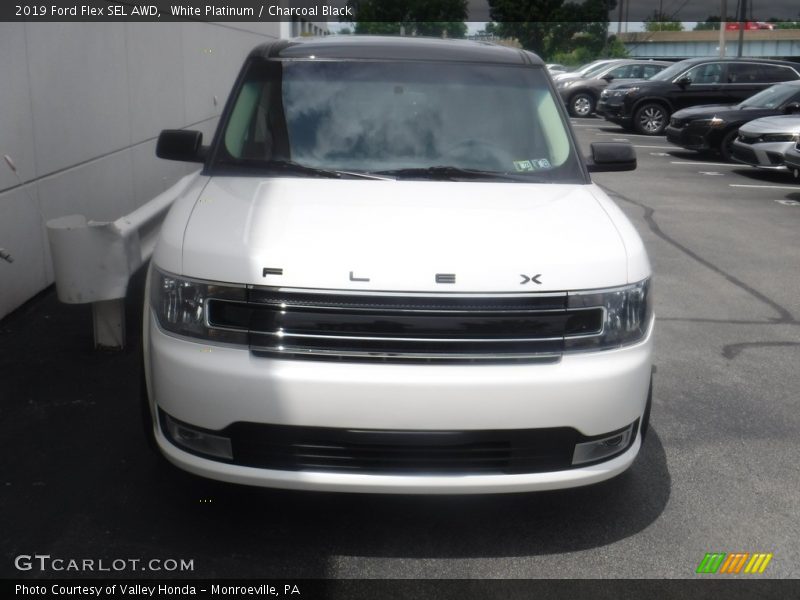 White Platinum / Charcoal Black 2019 Ford Flex SEL AWD