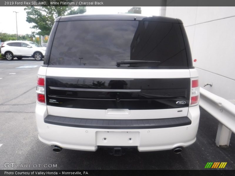 White Platinum / Charcoal Black 2019 Ford Flex SEL AWD