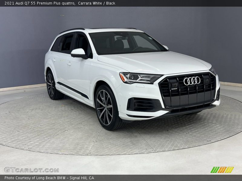 Carrara White / Black 2021 Audi Q7 55 Premium Plus quattro