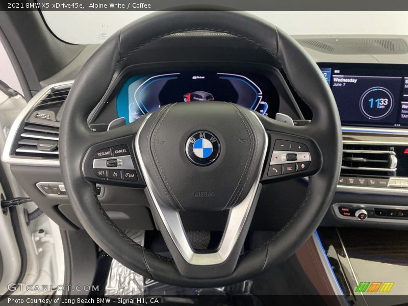 Alpine White / Coffee 2021 BMW X5 xDrive45e