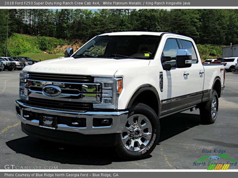White Platinum Metallic / King Ranch Kingsville Java 2018 Ford F250 Super Duty King Ranch Crew Cab 4x4