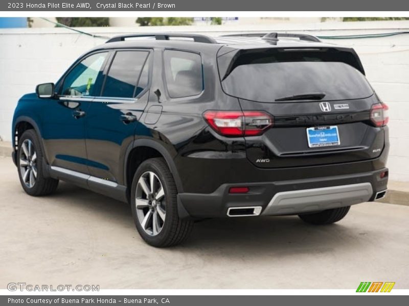 Crystal Black Pearl / Brown 2023 Honda Pilot Elite AWD