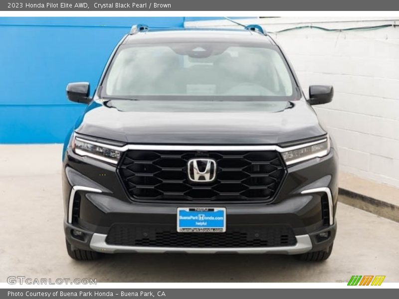 Crystal Black Pearl / Brown 2023 Honda Pilot Elite AWD