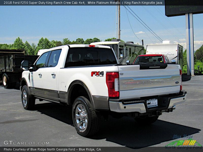 White Platinum Metallic / King Ranch Kingsville Java 2018 Ford F250 Super Duty King Ranch Crew Cab 4x4