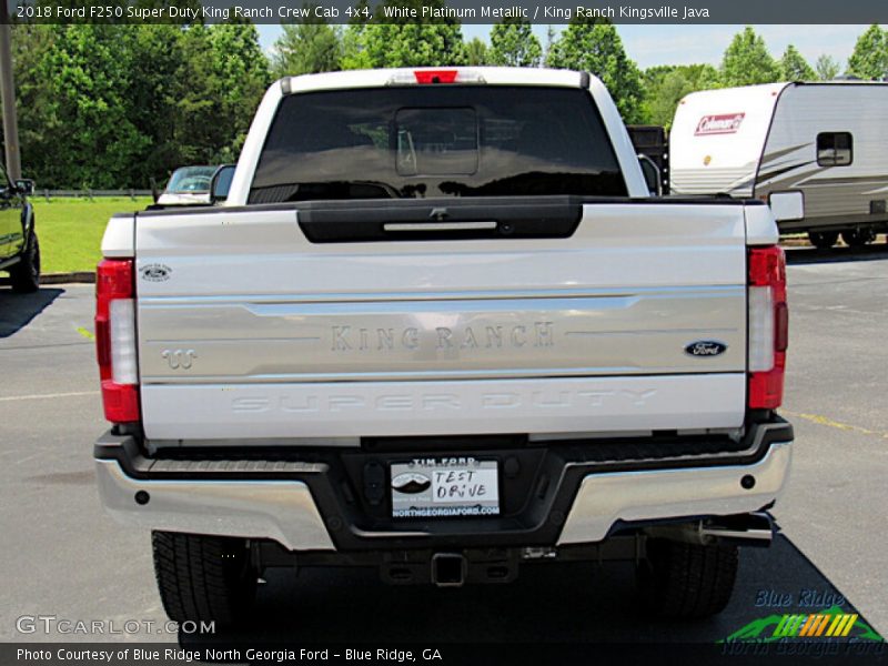 White Platinum Metallic / King Ranch Kingsville Java 2018 Ford F250 Super Duty King Ranch Crew Cab 4x4