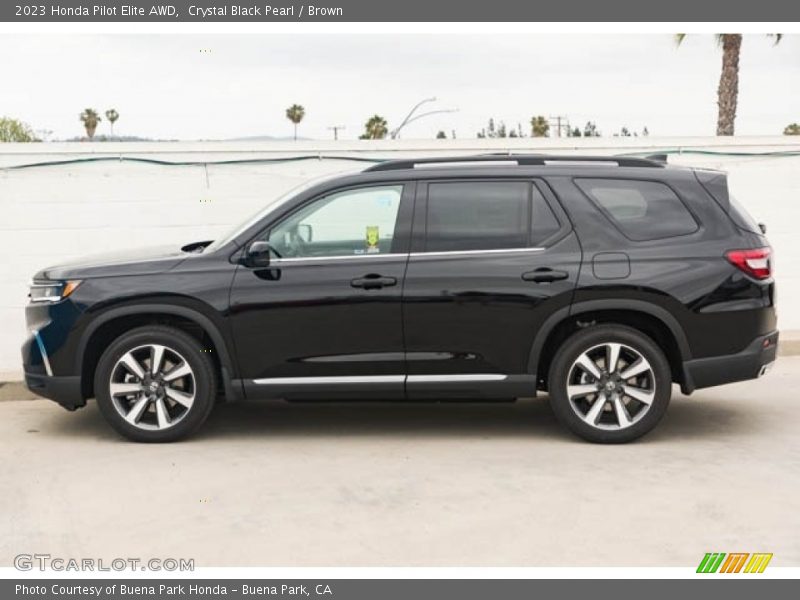 Crystal Black Pearl / Brown 2023 Honda Pilot Elite AWD