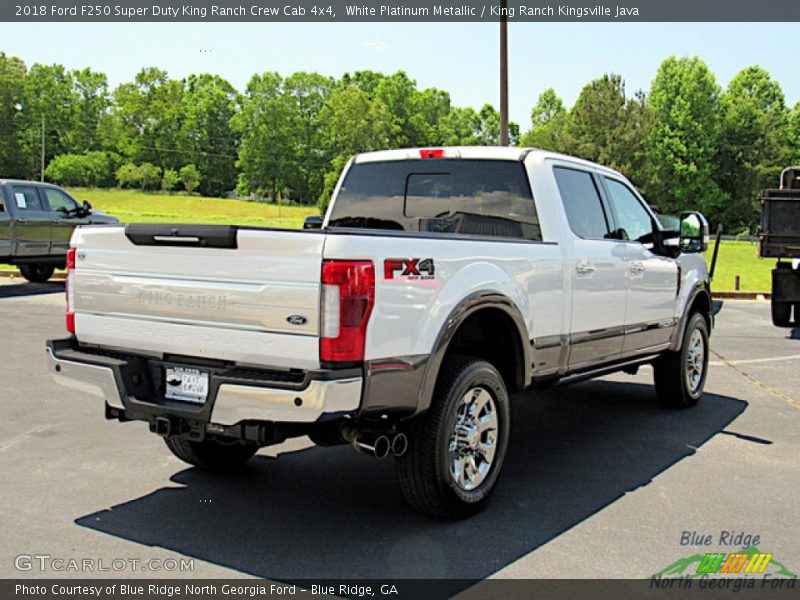 White Platinum Metallic / King Ranch Kingsville Java 2018 Ford F250 Super Duty King Ranch Crew Cab 4x4