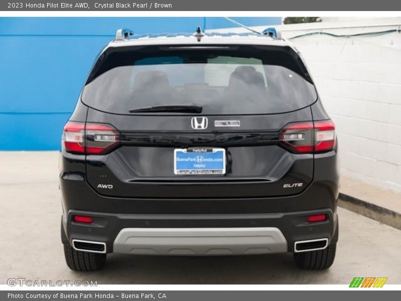 Crystal Black Pearl / Brown 2023 Honda Pilot Elite AWD