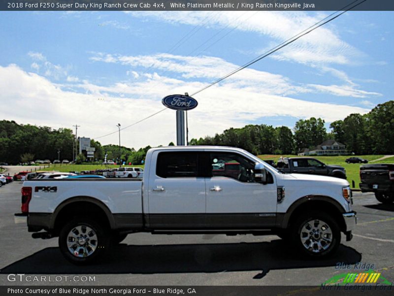 White Platinum Metallic / King Ranch Kingsville Java 2018 Ford F250 Super Duty King Ranch Crew Cab 4x4