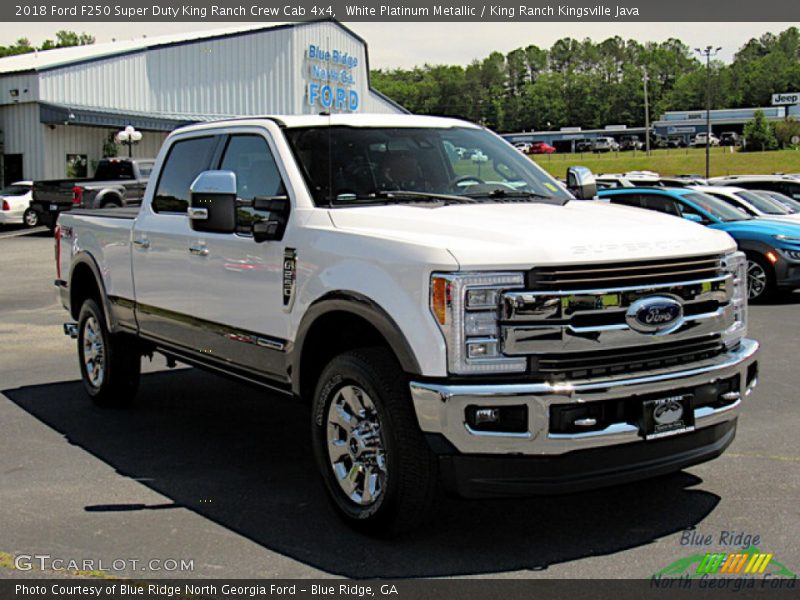 White Platinum Metallic / King Ranch Kingsville Java 2018 Ford F250 Super Duty King Ranch Crew Cab 4x4