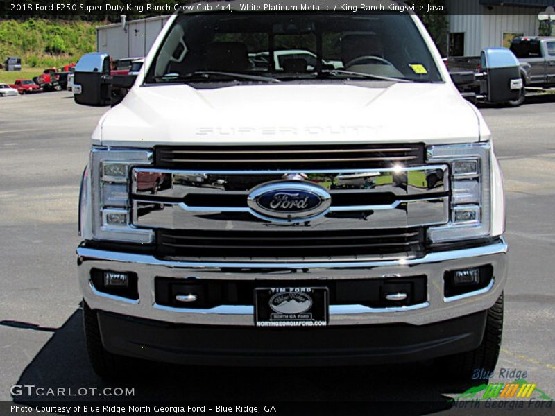 White Platinum Metallic / King Ranch Kingsville Java 2018 Ford F250 Super Duty King Ranch Crew Cab 4x4