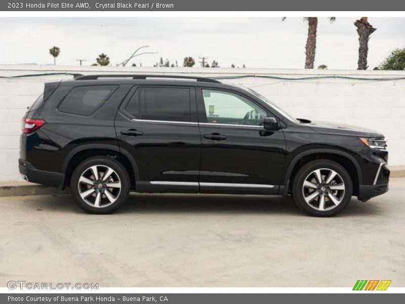 Crystal Black Pearl / Brown 2023 Honda Pilot Elite AWD