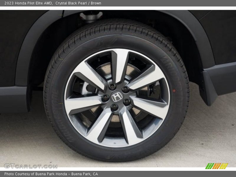 Crystal Black Pearl / Brown 2023 Honda Pilot Elite AWD