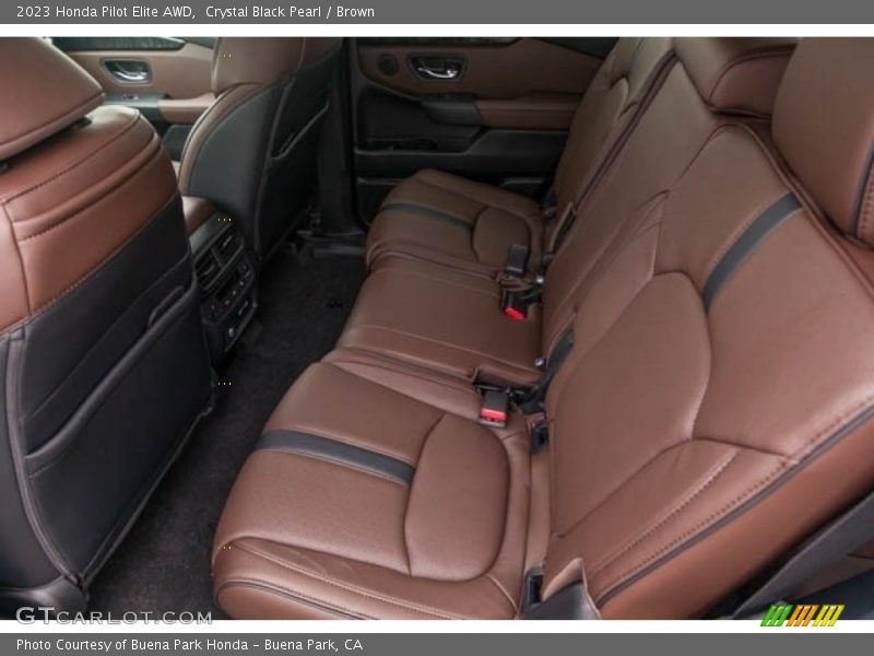 Crystal Black Pearl / Brown 2023 Honda Pilot Elite AWD