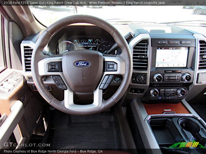 White Platinum Metallic / King Ranch Kingsville Java 2018 Ford F250 Super Duty King Ranch Crew Cab 4x4