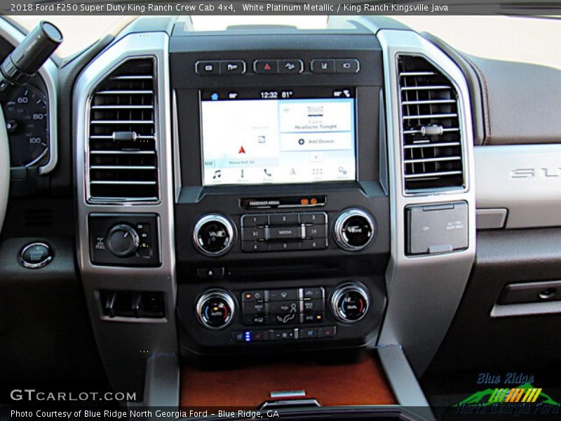 White Platinum Metallic / King Ranch Kingsville Java 2018 Ford F250 Super Duty King Ranch Crew Cab 4x4